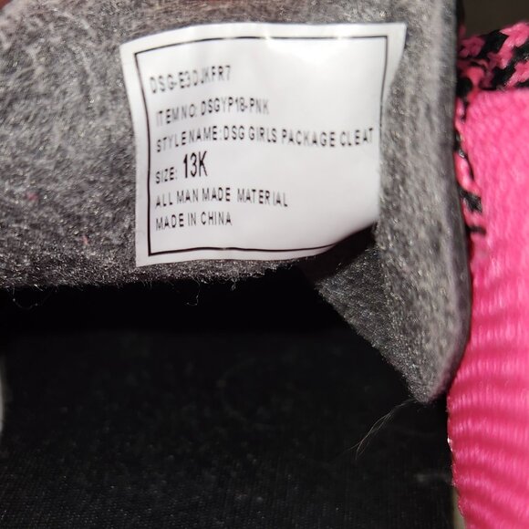 DSG Pink and Silver Soccer Cleats  Girls Size 13 - Picture 8 of 15